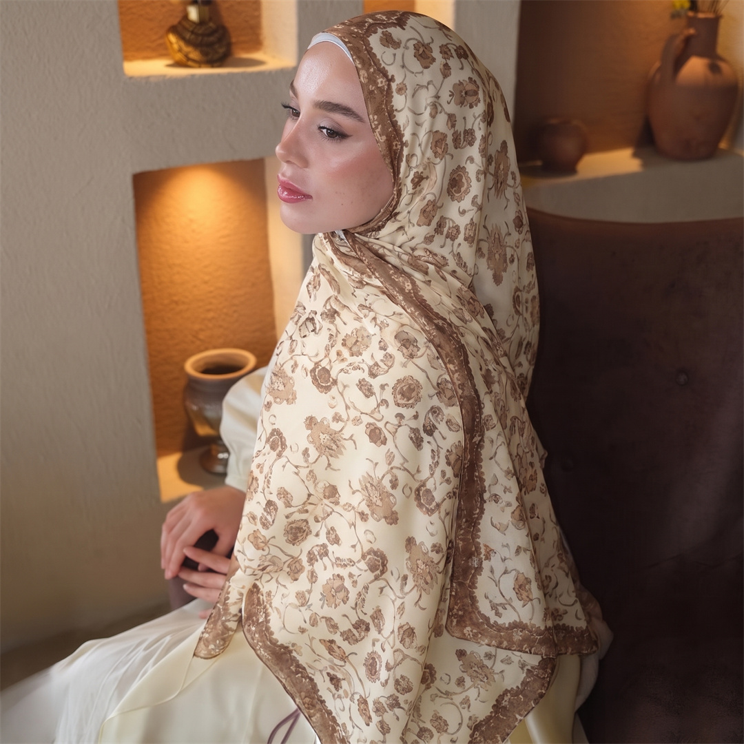 Vintage Floral Print Hijab Sof – обзор и цена Head Wrap Turban