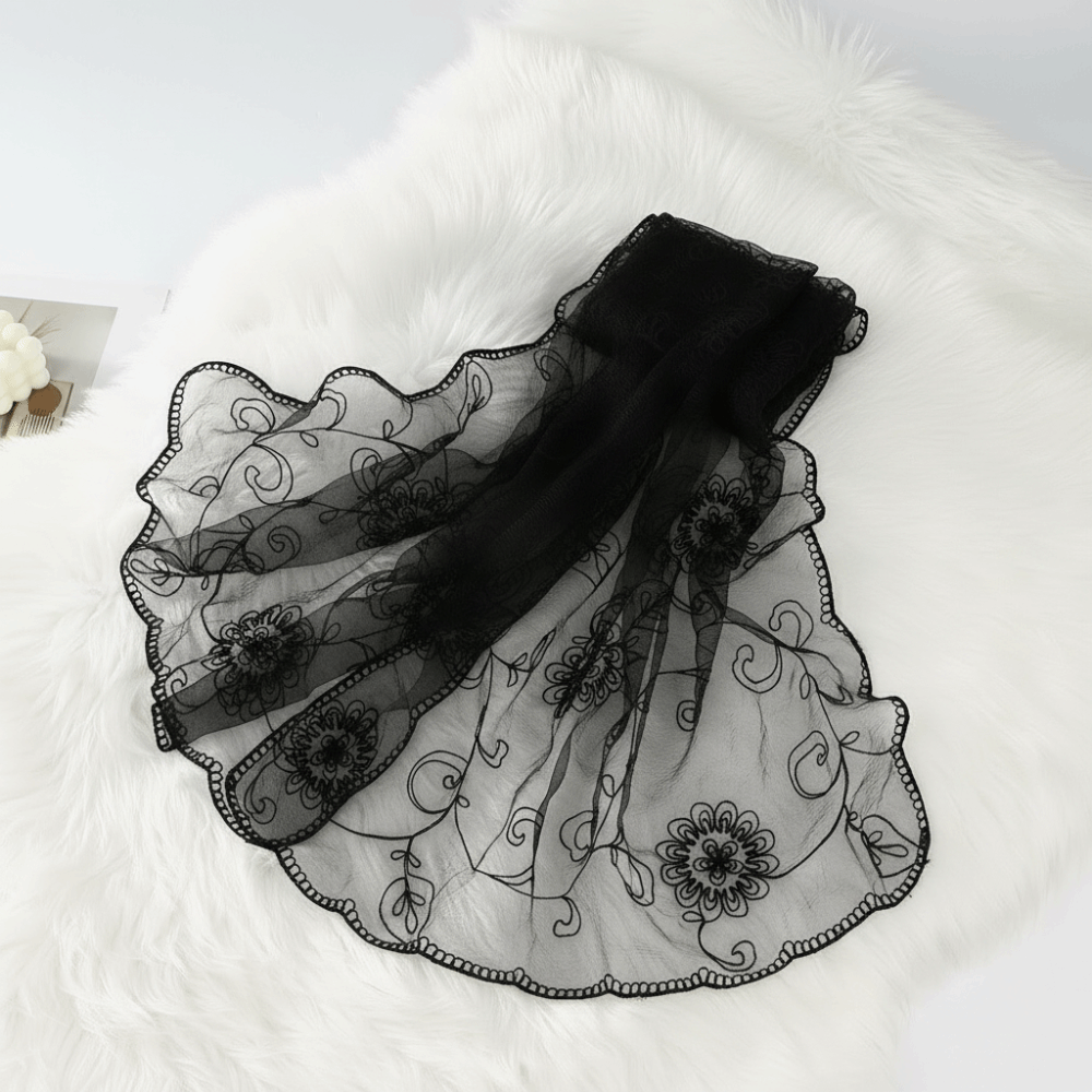 Lace Scarf Embroidered Floral  – обзор и цена Stole Wedding Shawl