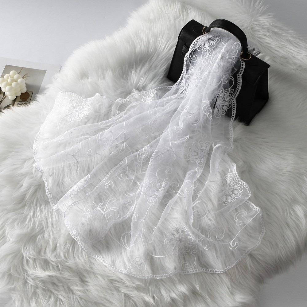 Lace Scarf Embroidered Floral  – обзор и цена Stole Wedding Shawl