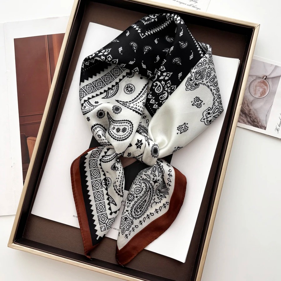 2025 Silk Shawl Square Scarf F – обзор и цена Bandana Cotton